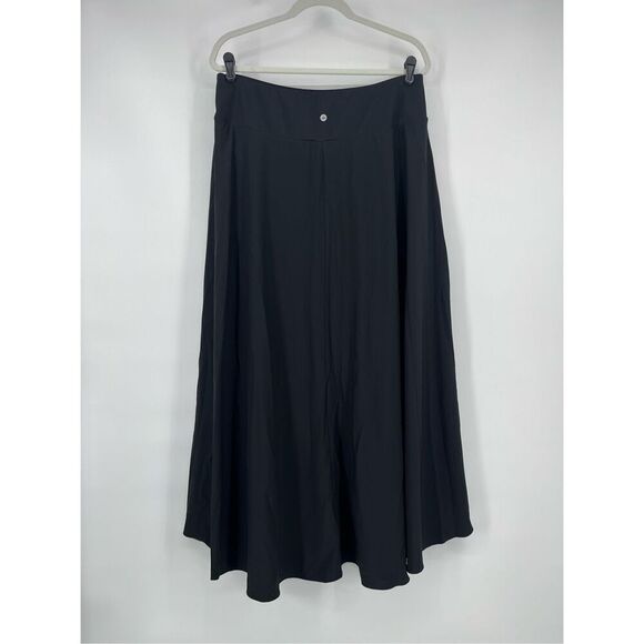 NEW Halara Breezeful High Low Ruffle Flowy Casual Skort Black Maxi Skirt Size XL - Picture 5 of 9